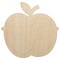 Cute Kawaii Apple Smart with Glasses Unfinished Wood Shape Piece Cutout for DIY Craft Projects